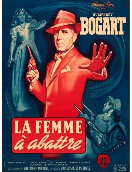 Humphrey Bogart La Femme Movie Poster Print 17 X 12 Reproduction Без бренда