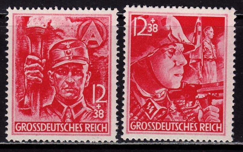 THIRD REICH 1945 Mi. #909-910 mint SA/SS Stormtroopers stamp set! Без бренда