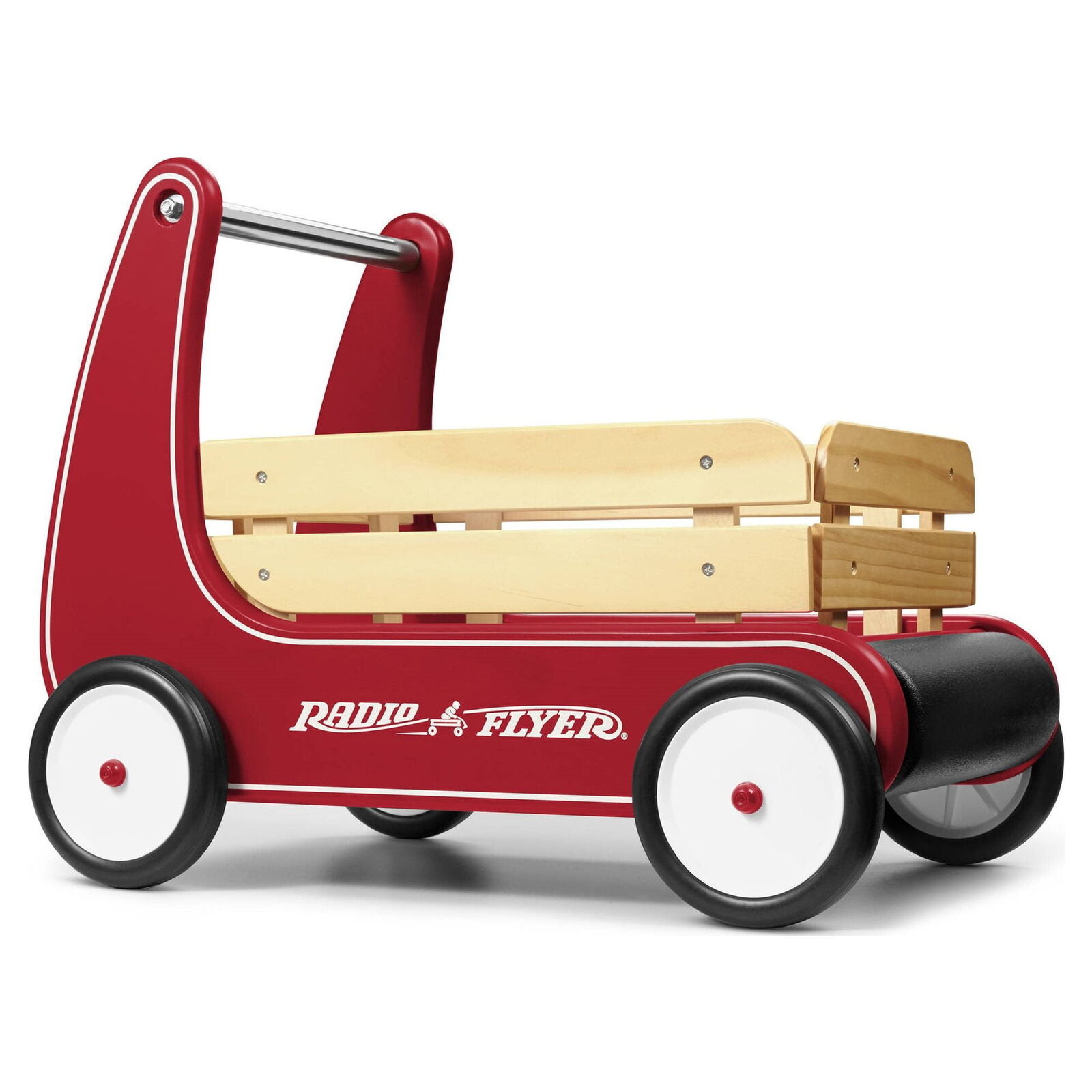 Classic Walker Wagon, Wood Push Walker, Red Unbranded