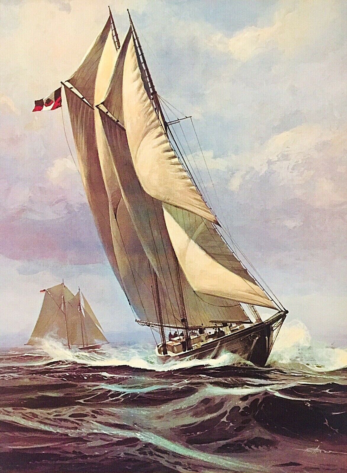 New Thomas Hoyne Nautical Prints Set 3 Sailing Ship Art Sea Boat Navy War  Litho Без бренда - фотография #3
