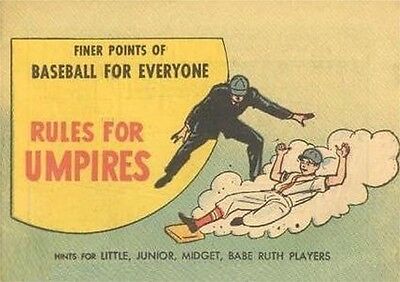 FINER POINTS OF BASEBALL RULES FOR UMPIRES RARE MINI PROMO GIVEAWAY COMIC Без бренда