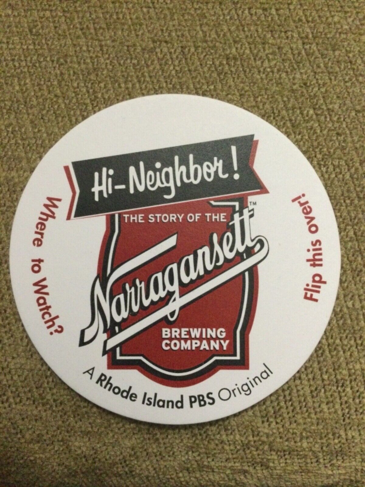 Narragansett Brewery Rhode Island PBS Rebus Puzzle Beer Coaster Narragansett - фотография #2