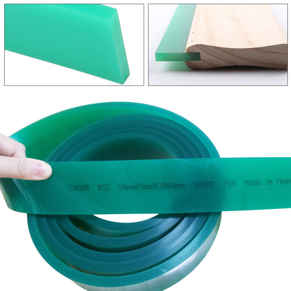 70 Durometer Flat Rubber Textile Scraping Silk Screen Printing Squeegee Blade Unbranded Does Not Apply