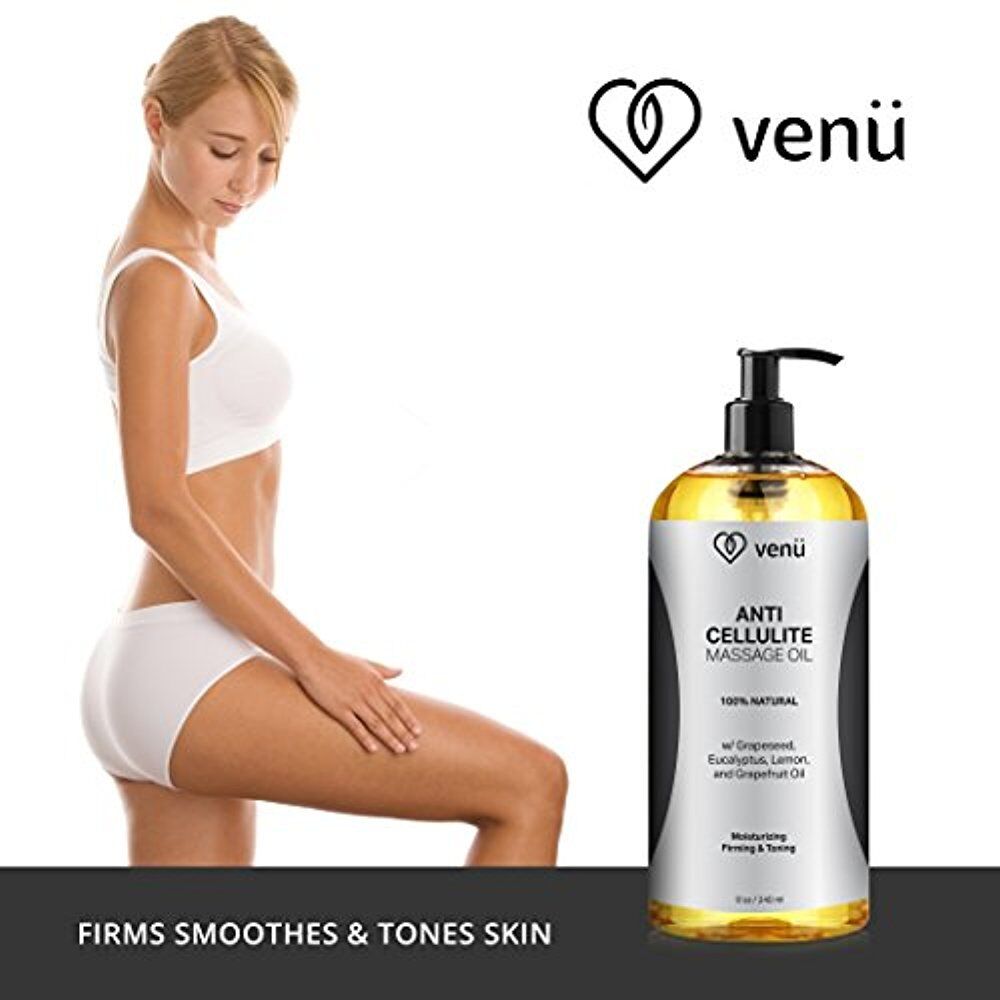 Anti Cellulite Massage Oil, Tones Skin & Helps Breaks Down Fat Tissue venu anti-cellulite - фотография #4