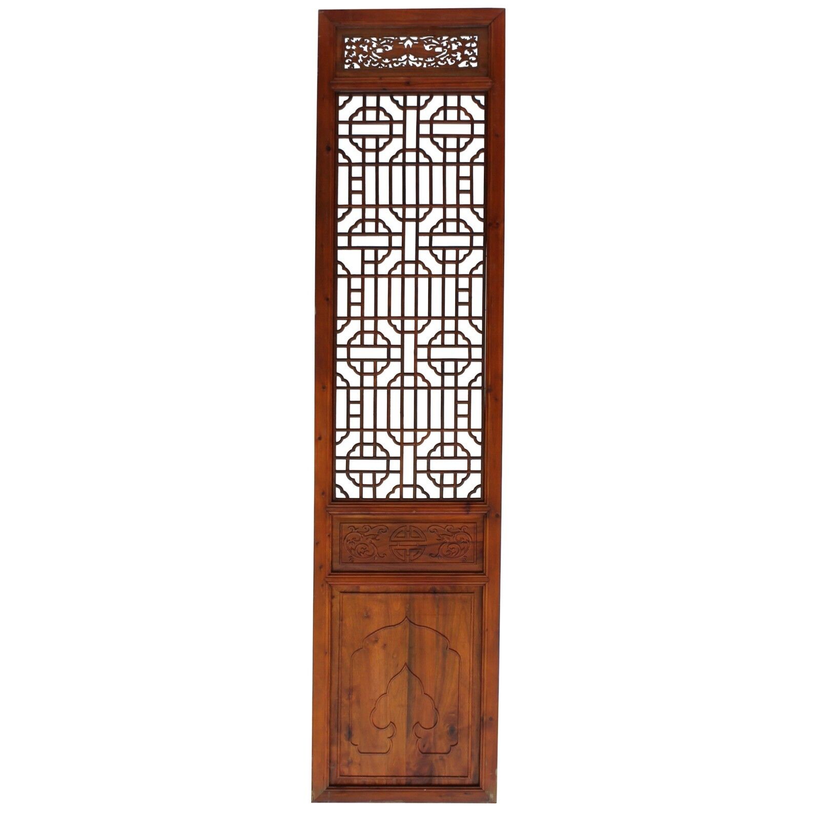Chinese Brown Geometric Open Pattern Wall Tall Panel Divider cs4523 Unbranded - фотография #2