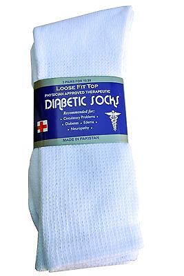 Diabetic WHITE CREW Socks circulatory Health  Men’s Women's Cotton ALL SIZE  Unbranded - фотография #5