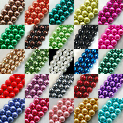100pcs Top Quality Czech Glass Pearl Round Loose Beads 3mm 4mm 6mm 8mm 10mm 12mm AD Beads