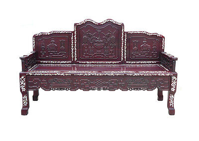 Chinese Red Rosewood Mother of Pearl Long Bench Chaise cs962 Без бренда
