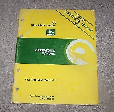 John Deere  375 Skid Steer Loader Operators Manual Used  B3 Без бренда