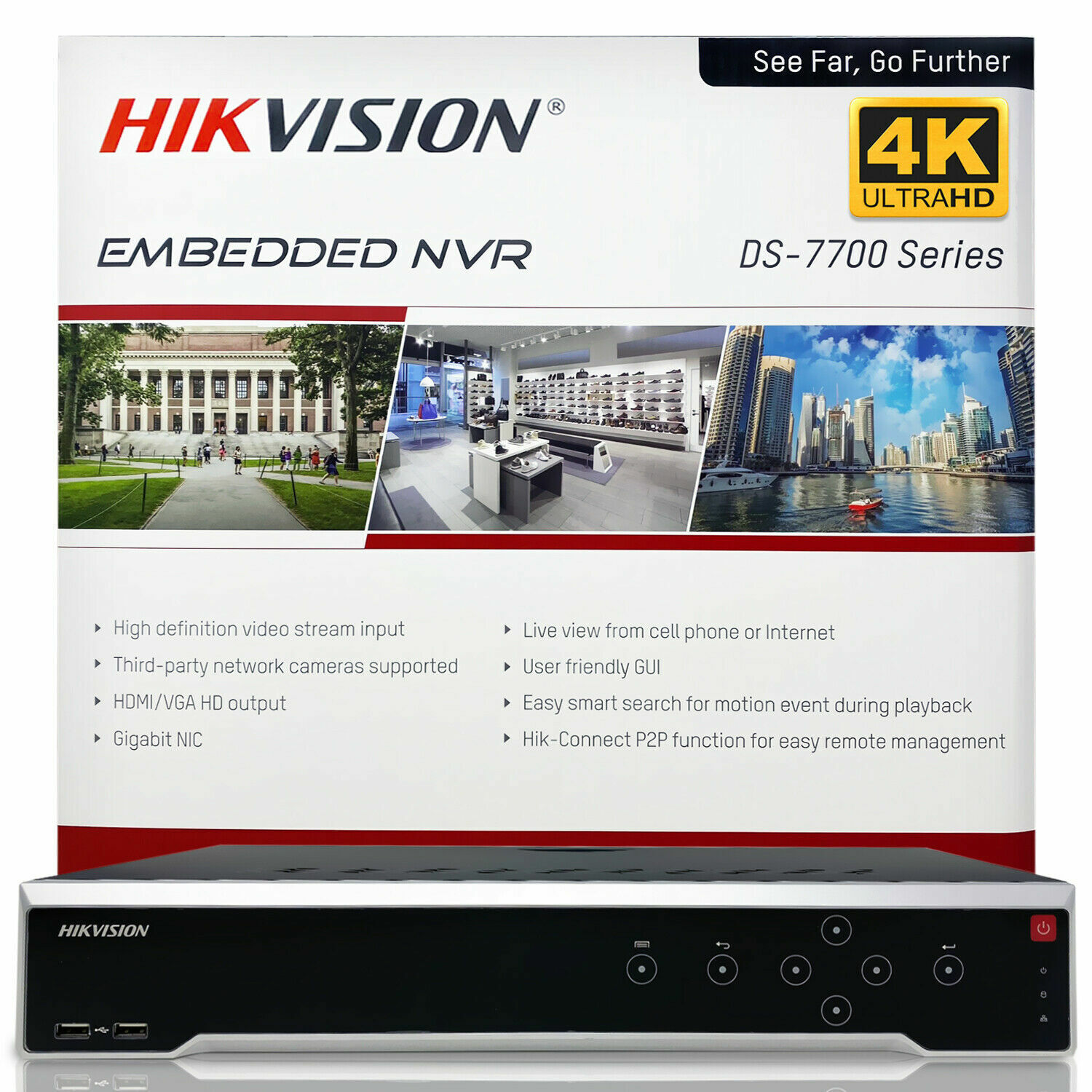 Hikvision 12MP 32CH NVR 16CH PoE Ports H.265+ 4x SATA DS-7732NI-I4/16P Hikvision DS-7732NI-K4/16P - фотография #4