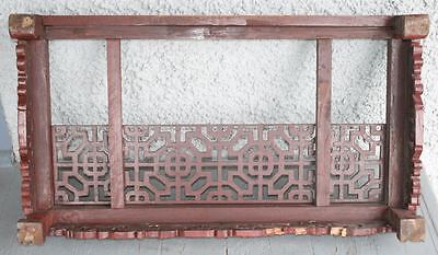 Large Antique Chinese Hand Carved Dragon Wood Table. Lattice Panel Pedestal RARE Без бренда - фотография #11