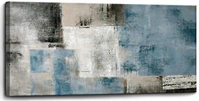 Blue Abstract Wall Art Decor Hand Painted Oil 20x40 Abstract Blue 50100 Does not apply Does Not Apply - фотография #8