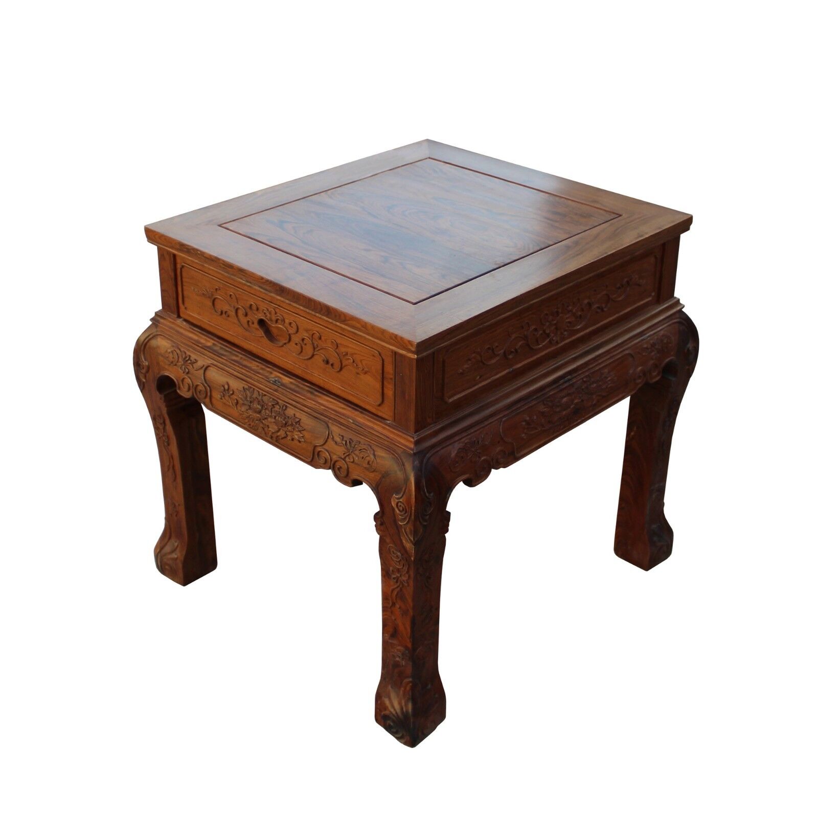 Chinese Oriental Huali Rosewood Flower Motif Tea Table Stand cs4578 Handmade Does Not Apply - фотография #5