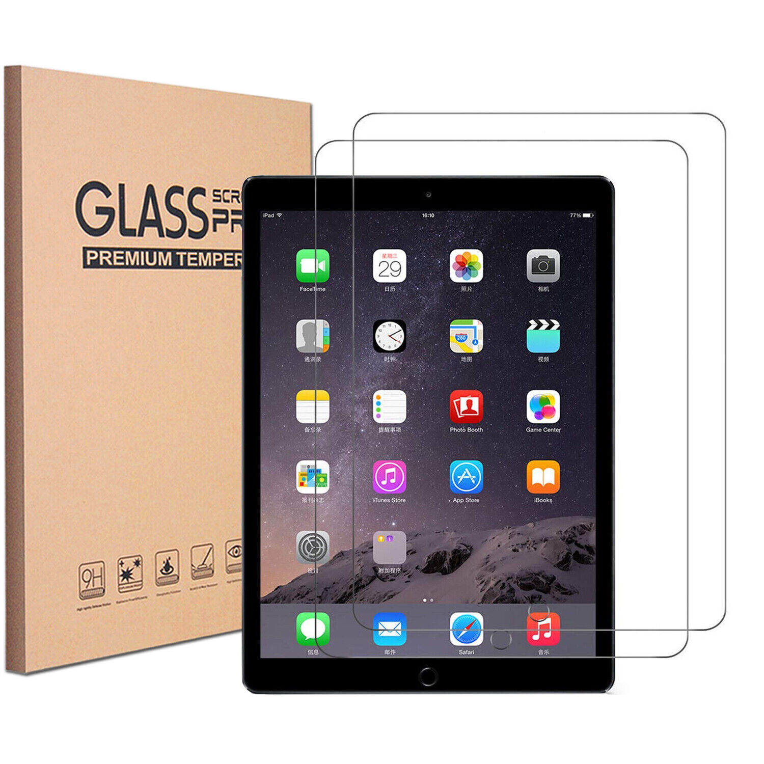 2x Tempered Glass Screen Protector For iPad 9.7 10.2 10.9 7th 5th 6 Mini Air Pro KIQ Does Not Apply - фотография #2