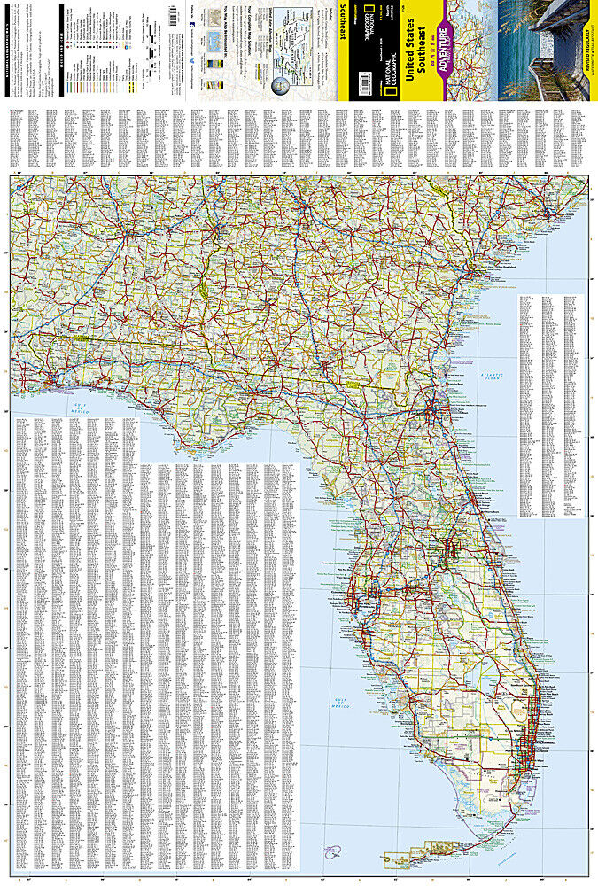 National Geographic US Southeast Adventure Travel Map 3126 National Geographic AD00003126 - фотография #2