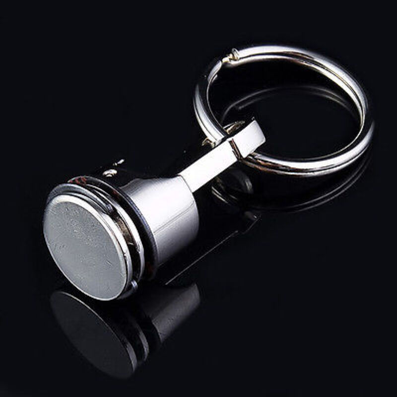 Metal Piston Car Keychain Keyfob Engine Fob Key Chain Ring keyring Silver New #W Unbranded Does Not Apply