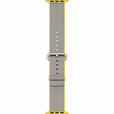 Genuine Apple Watch Woven Nylon Band 38mm Yellow/Light Gray MNK72AM/A - VG Apple MNK72AM/A