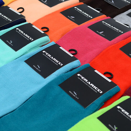 Men's Bold Colorful Solid Dress or Casual Socks 10 - 13 New Terraty