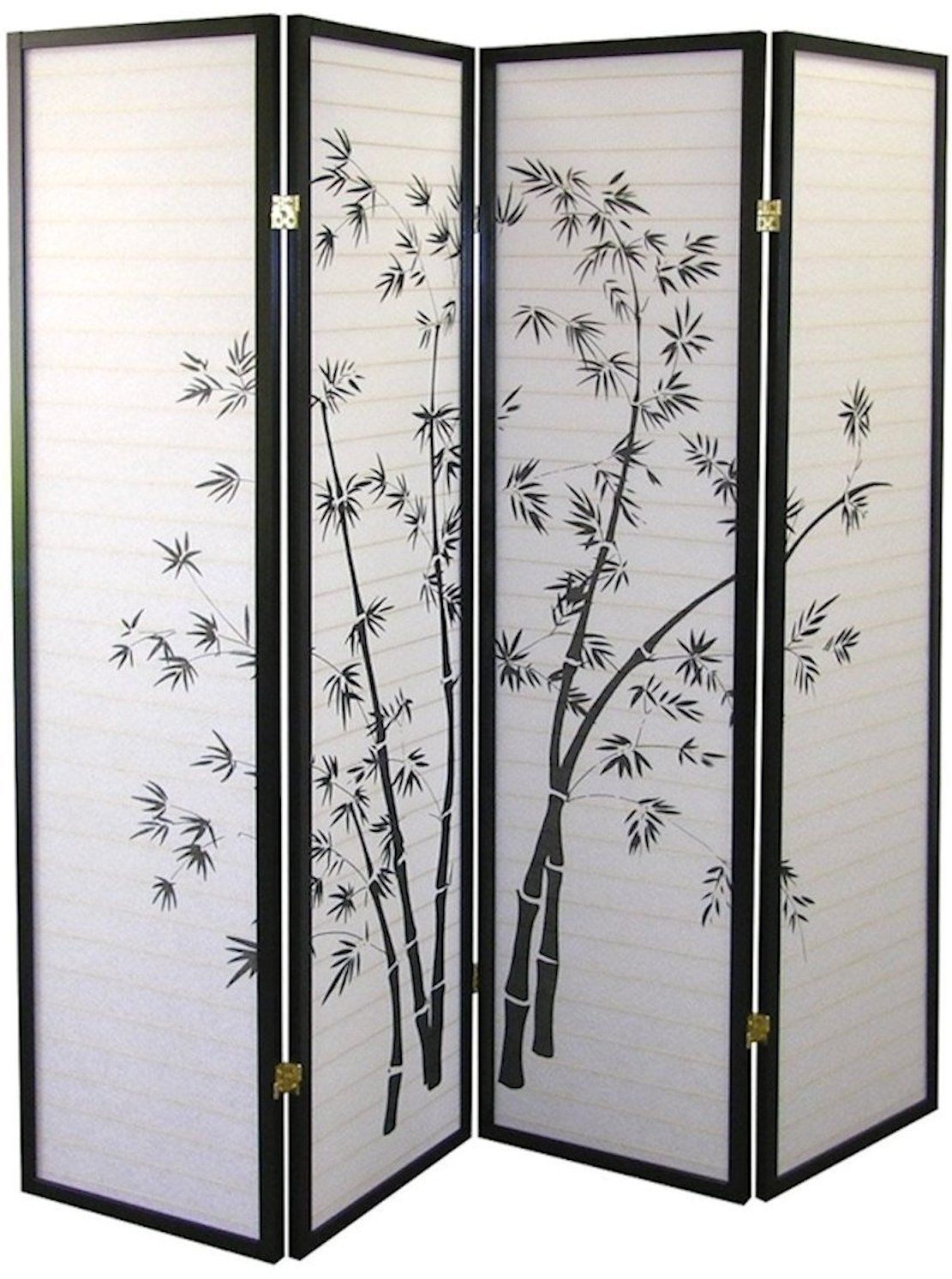 8 6 4 & 3 Panel Wood Shoji Room Divider Screen Bamboo Print Legacy Decor 606 - фотография #2