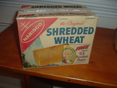 1950's Nabisco Shredded Wheat President Plaque Original Box with Ad Give-A-Way Nabisco - фотография #2