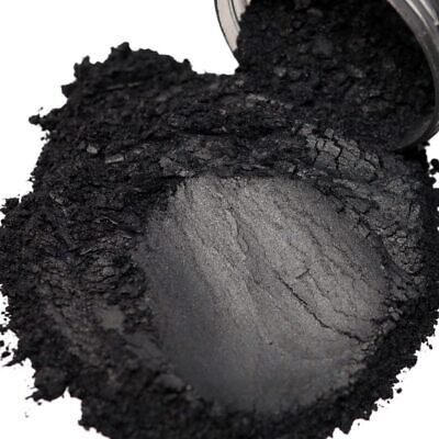 FIREDOTS Pearl Black Mica Powder for Epoxy Resin Black Pigment Powder Cosmeti FIREDOTS