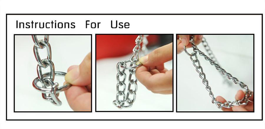 Wh0lesale 12 PCS A Set Choke Chain Metal Training Collar Dog PET Petholder Does not apply - фотография #3