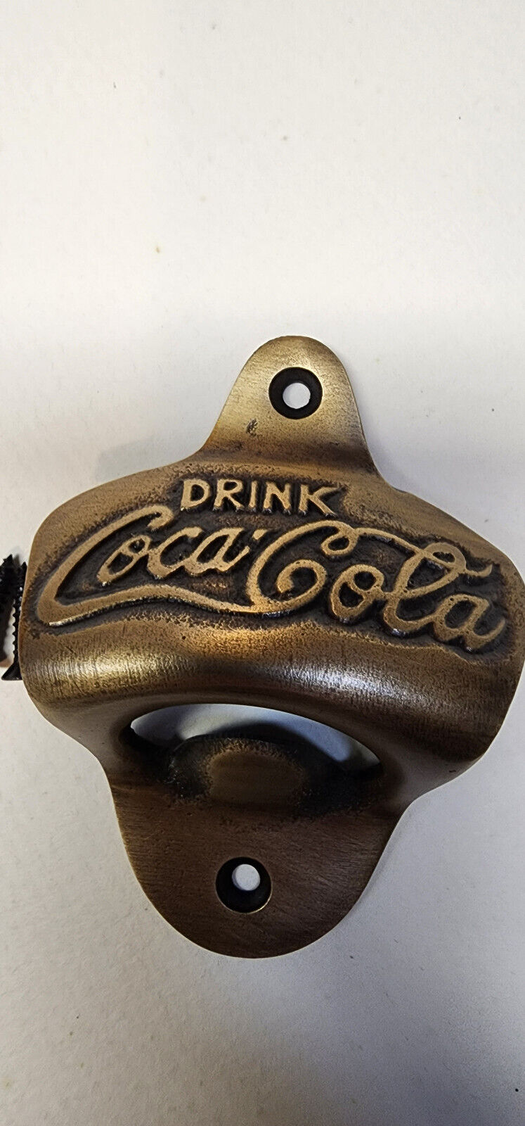Old Vtg. Antique style Coca Cola brass Collectable Coke Bottle Opener 3 3/8" #B2 Coca-Cola - фотография #2
