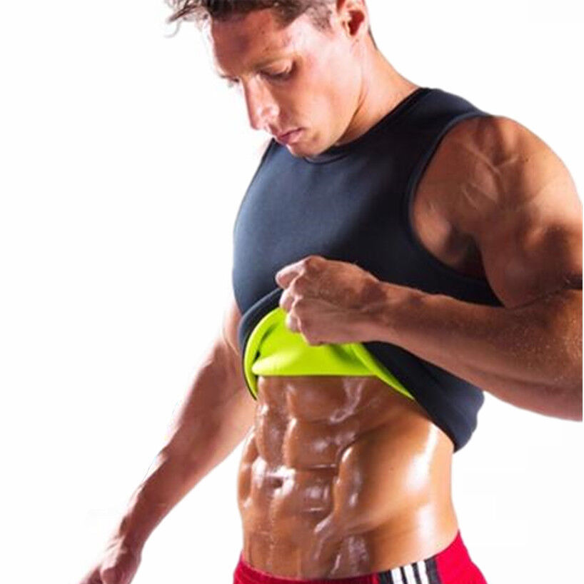 Mens Weight Loss Waist Trainer Vest Sauna Sweat Body Shaper Tank Slimmer Trimmer Unbranded - фотография #9