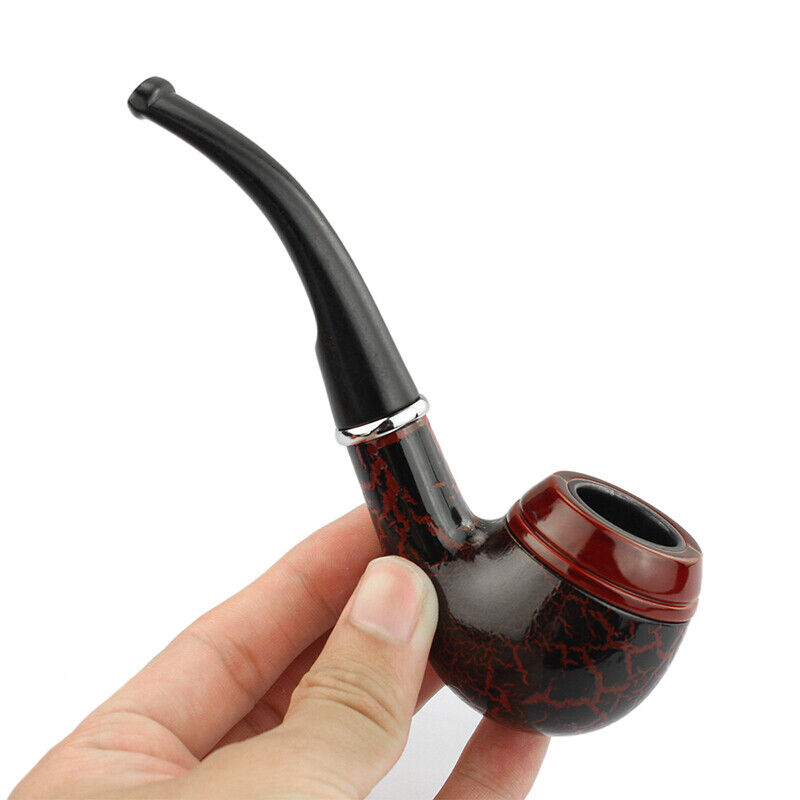 Dark Red Durable Wooden Wood Smoking Pipe Tobacco Cigarettes Cigar Pipes NEW MUCH - фотография #2