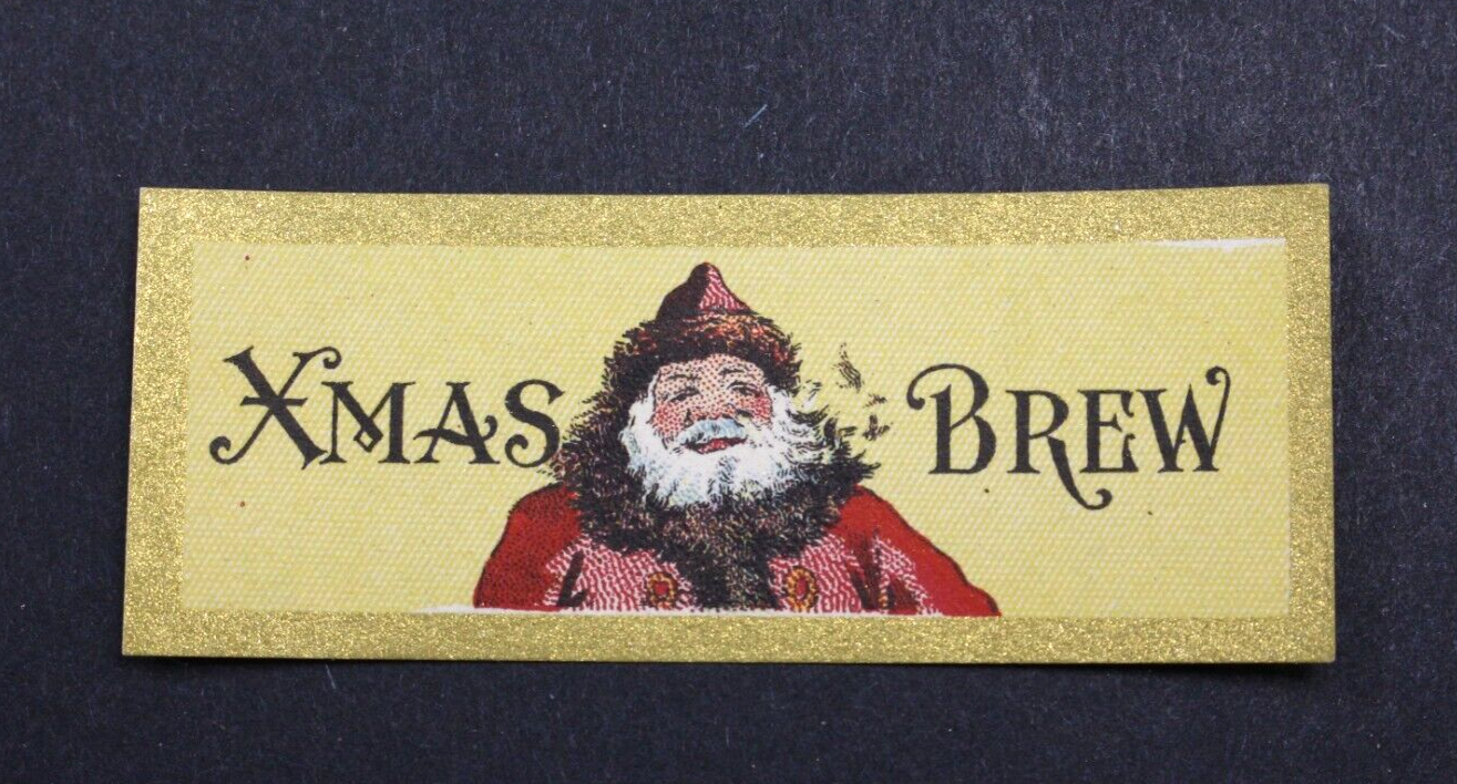 Lot of  6 NOS Santa Xmas Brew labels. Xmas Brew - фотография #3