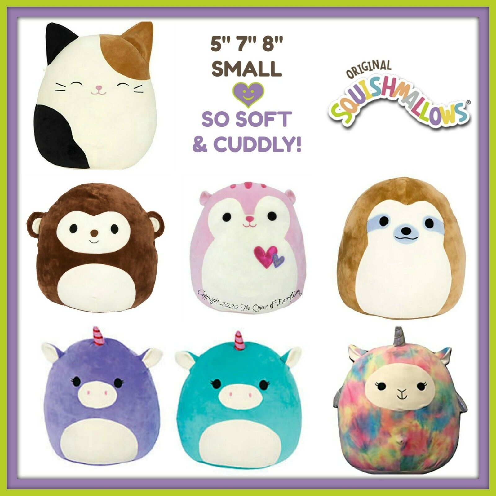 Kellytoy Squishmallow Small Plush 5" 7" 8" Squad Up ❤ NEW w/ TAG ❤ Many Retired! Kellytoy Does Not Apply
