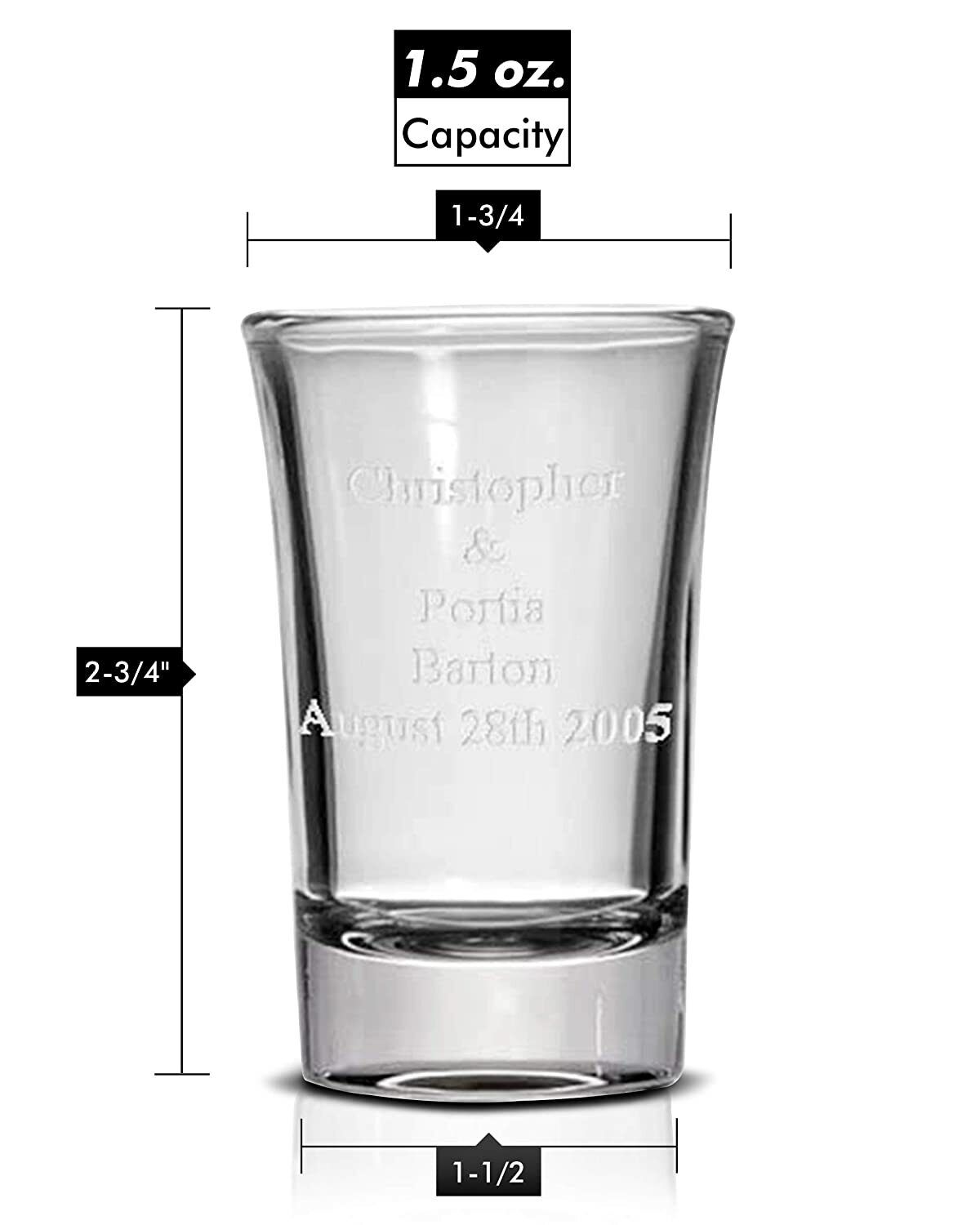 Personalized Set of 6 Shot Glasses (1.5oz) Free Engraving Groomsman & Bridesmaid CKB Products Wholesale - фотография #3