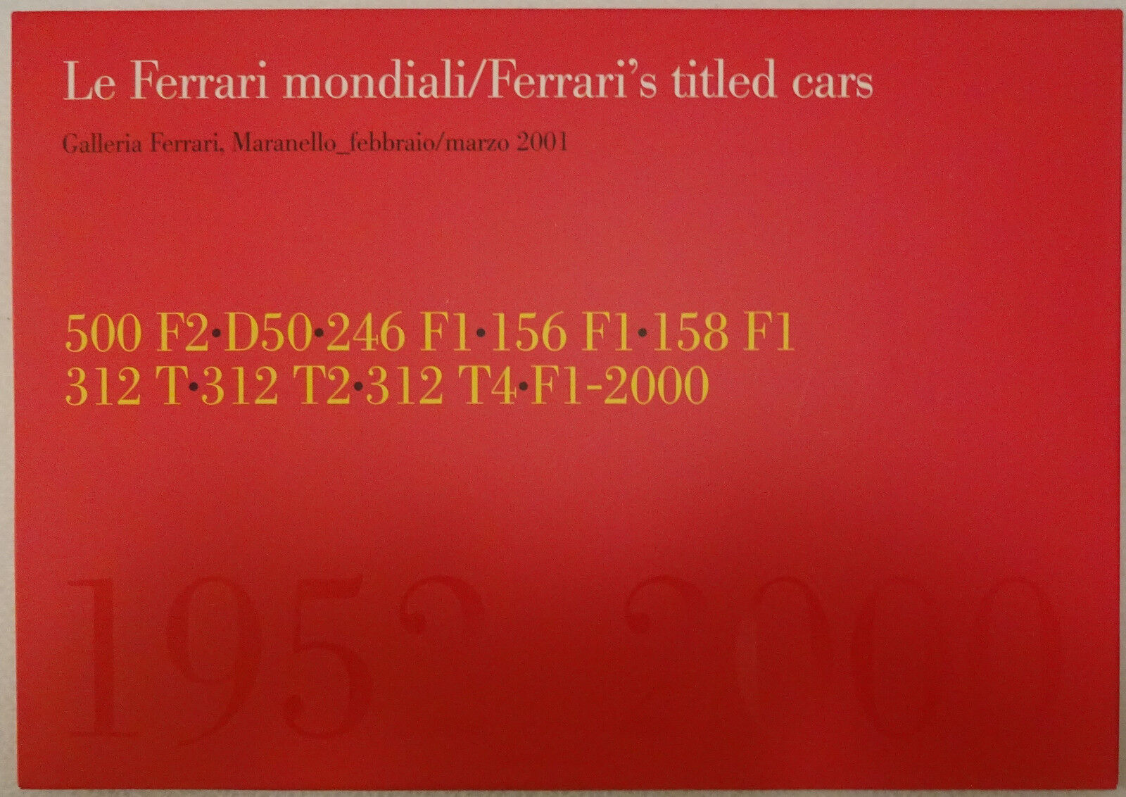 2001 LaFerrari Mondiali Commemorative Portfolio 1697/01 Schumacher Lauda Ascari Без бренда