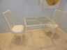 MID CENTURY CHINESE CHIPPENDALE STYLE BREAKFAST TABLE + 2 CHAIRS Unbranded