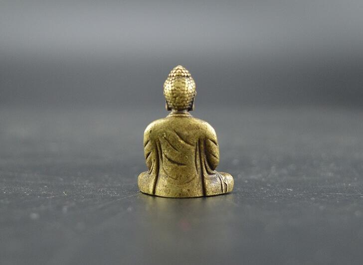 Chinese pure brass Sakyamuni Buddha small statue #2 Без бренда - фотография #4