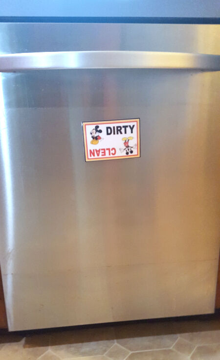 XL Disney inspired Mickey Mouse dishwasher magnet clean dirty sign indicator Unbranded - фотография #2