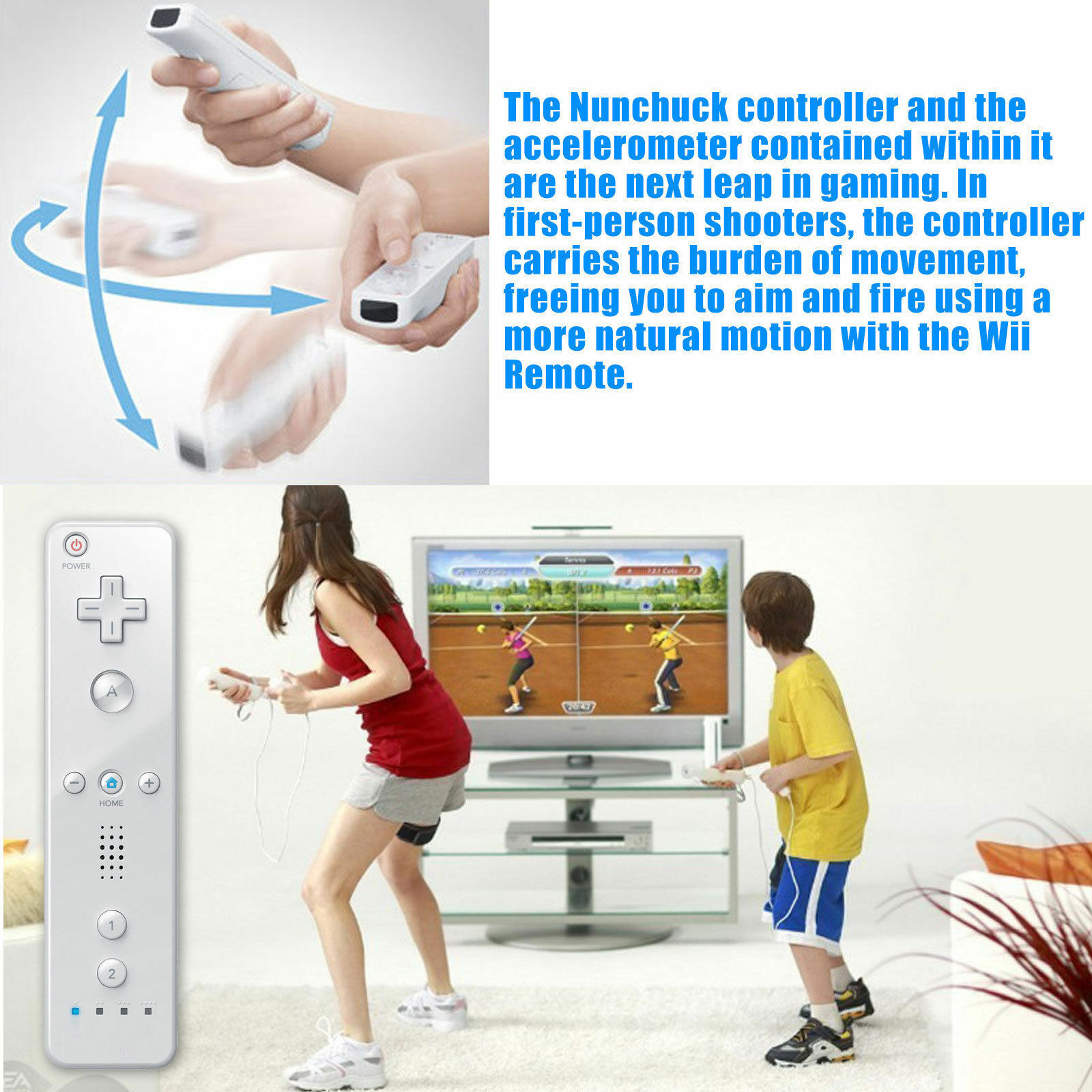 Brand New Built in Motion Plus Remote Controller And Nunchuck For Wii & Wii U Unbranded Does Not Apply - фотография #12