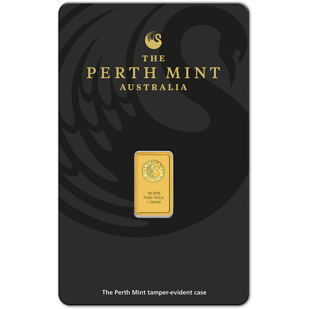 1 gram Gold Bar - Perth Mint - 99.99 Fine in Assay Без бренда