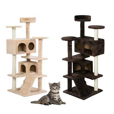 52" 60" 80" Cat Tree Tower Condo Furniture Scratch Post Tree Kitty Play House Unbranded