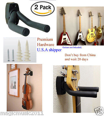 2-PACK Guitar Hanger Hook Holder Wall Mount Display Acoustic Electric. GRJ-Q2 Top Stage Grak1-Q2 - фотография #2