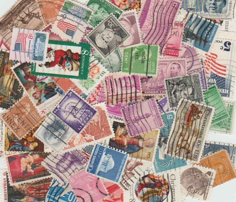 US Postage Stamps (30 Used) 40-80+YR OLD - No Duplicates Без бренда