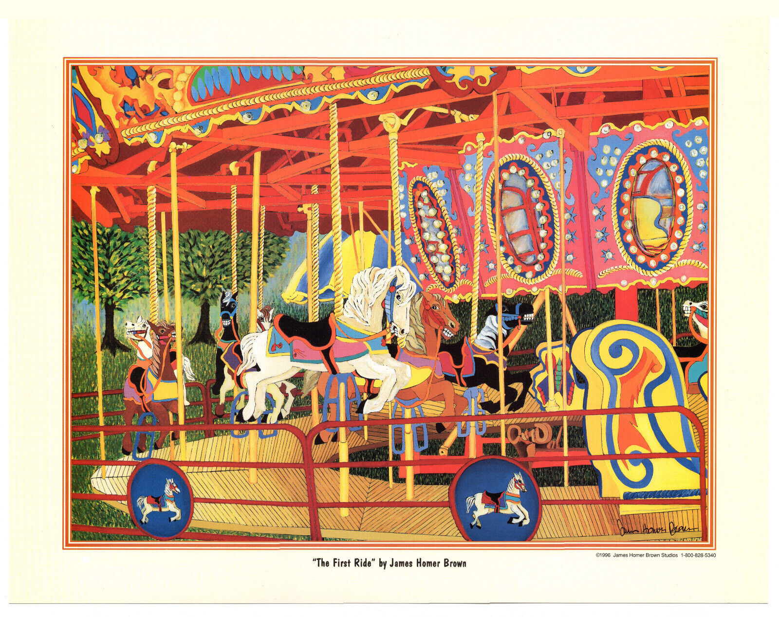 Carousel Horse Art Print The First Ride James Homer Brown 1996 Artists Estate Без бренда - фотография #3