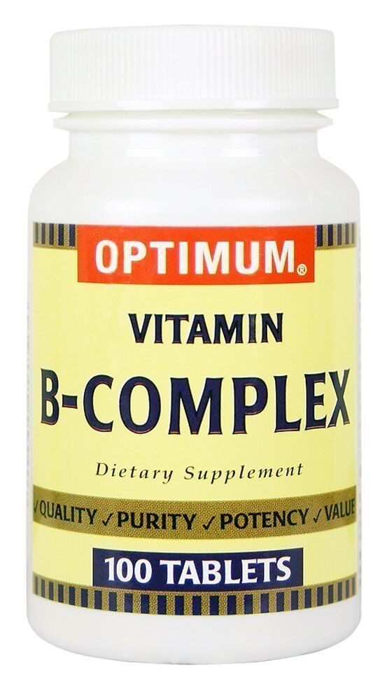 Optimum Vitamin B Complex Dietary Supplement Tablet 100 ct Optimum