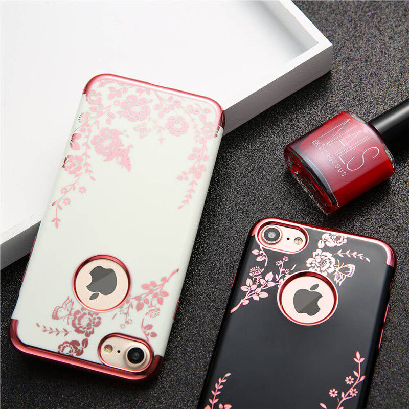 for iPhone 7/8 & 7+/8+ PLUS - Soft TPU Rubber Gummy Case Cover Flower Butterfly Unbranded/Generic TPU - фотография #3