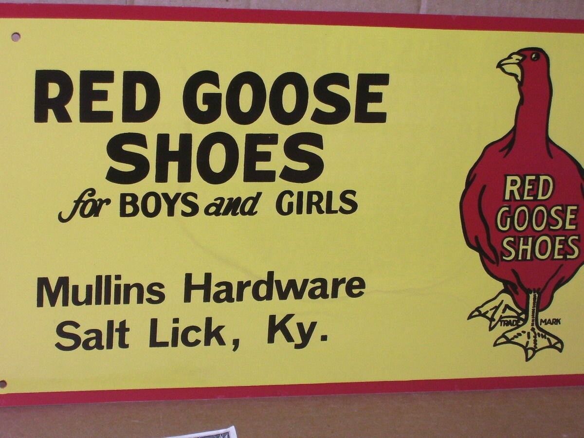 RED GOOSE SHOES Salt Lick Ky - Southern Area Dixie SIGN - Mullins Hardware Store Без бренда