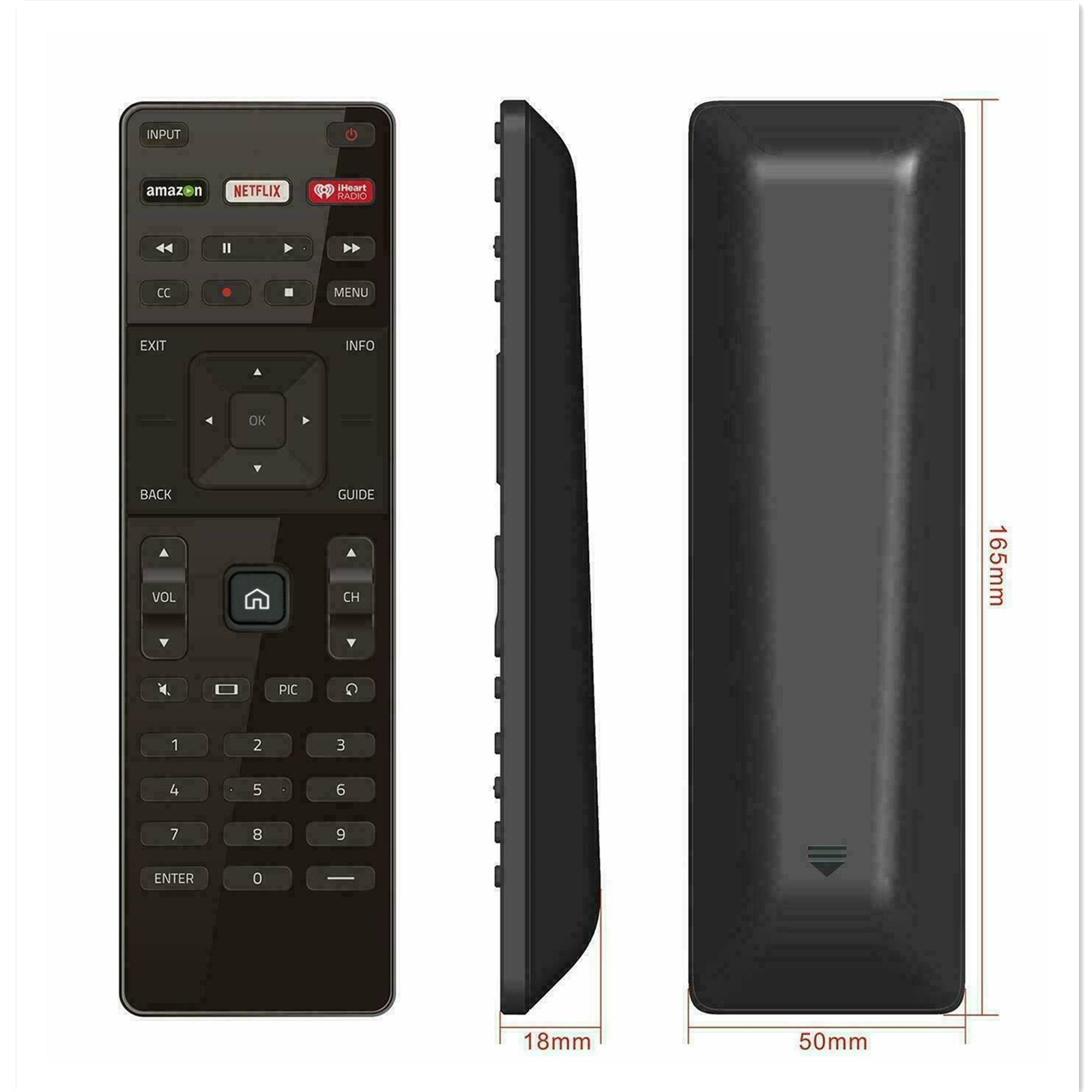 XRT122 for Smart TV Vizio Remote Control w Amazon Netflix IHeart Radio APP Key Vizio XRT122 - фотография #3