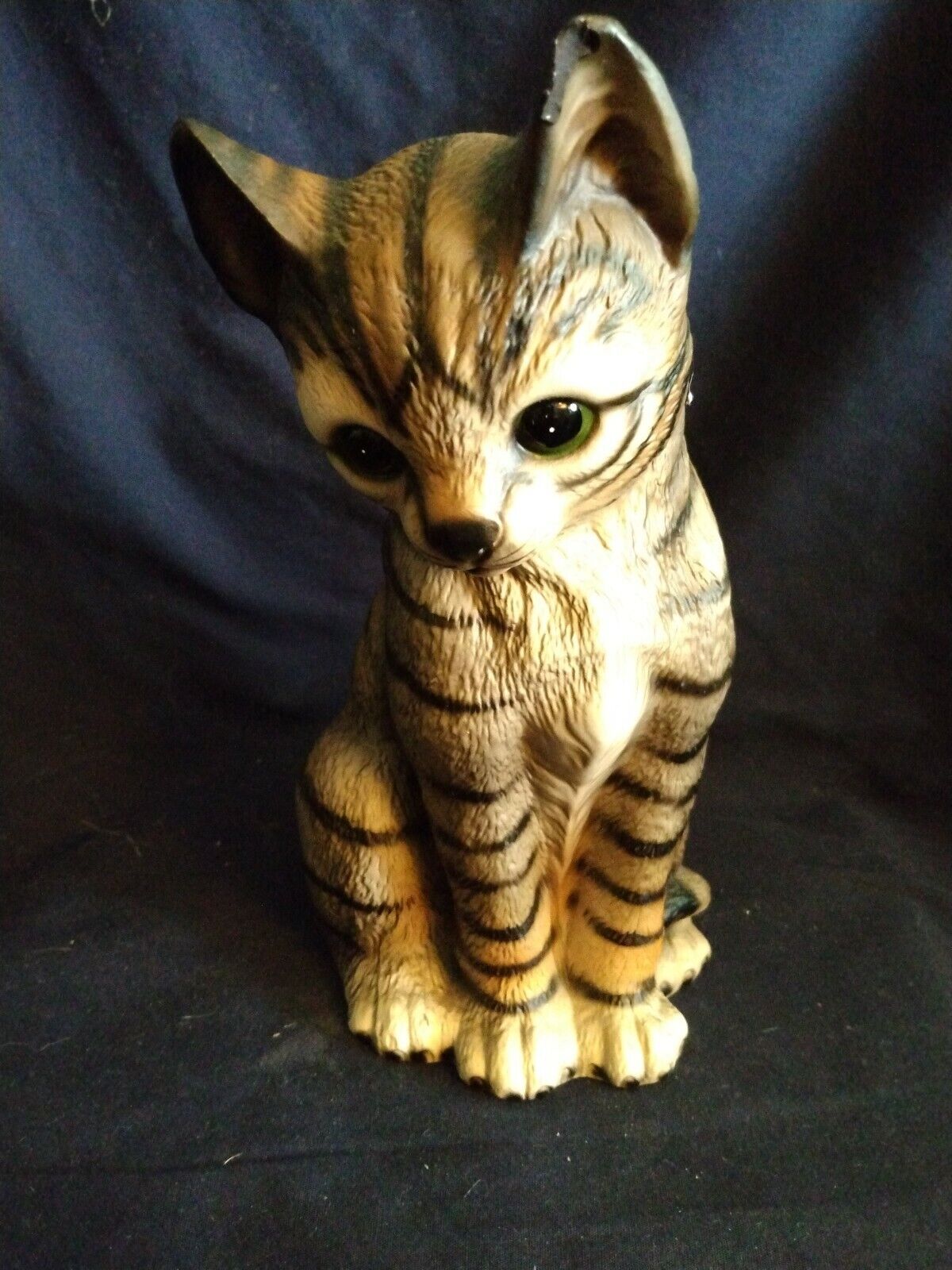 Vintage Tabby Cat Figurine Harvey Knox Kingdom Hand Painted Japan Без бренда