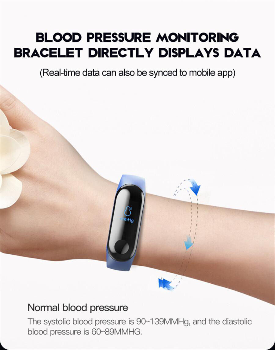Smart Band Watch Bracelet Wristband Blood Pressure Heart Rate Tracker M4 M5 JJINGER Does not apply - фотография #7