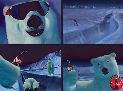 Coke Coca-Cola Polar Bear Cel Ad Advertising Art Late-Night Luge New Coca-Cola