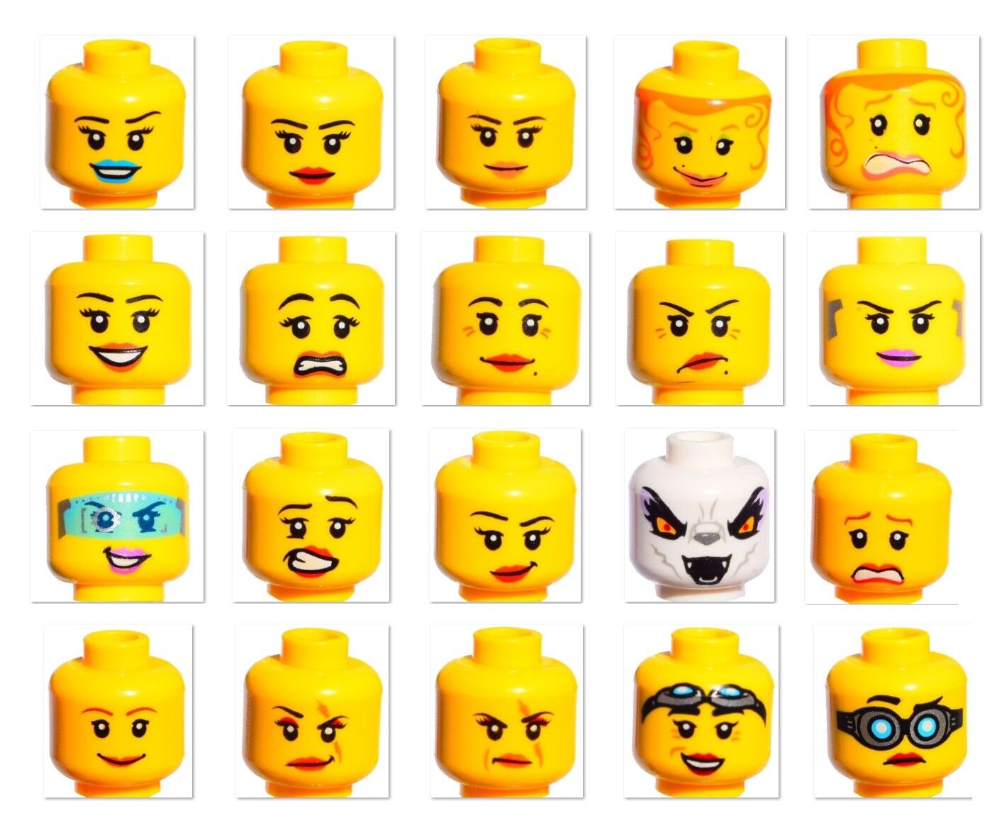☀️Lego YOU PICK YOUR HEAD Minfig minifigure mini figure face male female Bulk LEGO - фотография #2
